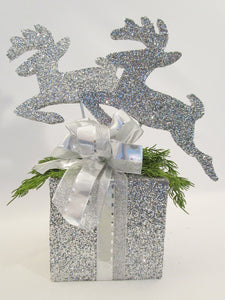 Silver Reindeer Holiday Centerpiece - Designs by Ginny