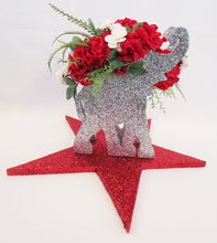 Load image into Gallery viewer, silver elephant silk floral centerpiece - Designs by Ginny
