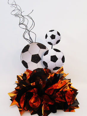 soccer balls centerpiece - Designs by Ginny