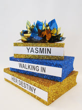 Load image into Gallery viewer, Stack of Books graduation centerpiece - Designs by Ginny
