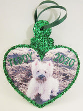 Load image into Gallery viewer, heart shaped holiday ornament - Designs by Ginny
