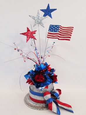 Patriotic top hat centerpiece, - Designs by Ginny