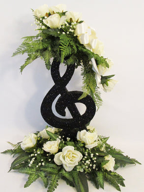 Treble Clef Floral Table Centerpiece - Designs by Ginny