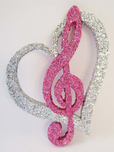 Load image into Gallery viewer, Treble Clef in Heart Styrofoam cutout - Designs by Ginny
