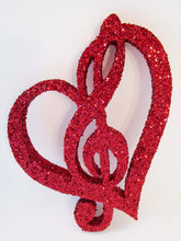 Load image into Gallery viewer, Treble Clef in Heart Styrofoam cutout - Designs by Ginny
