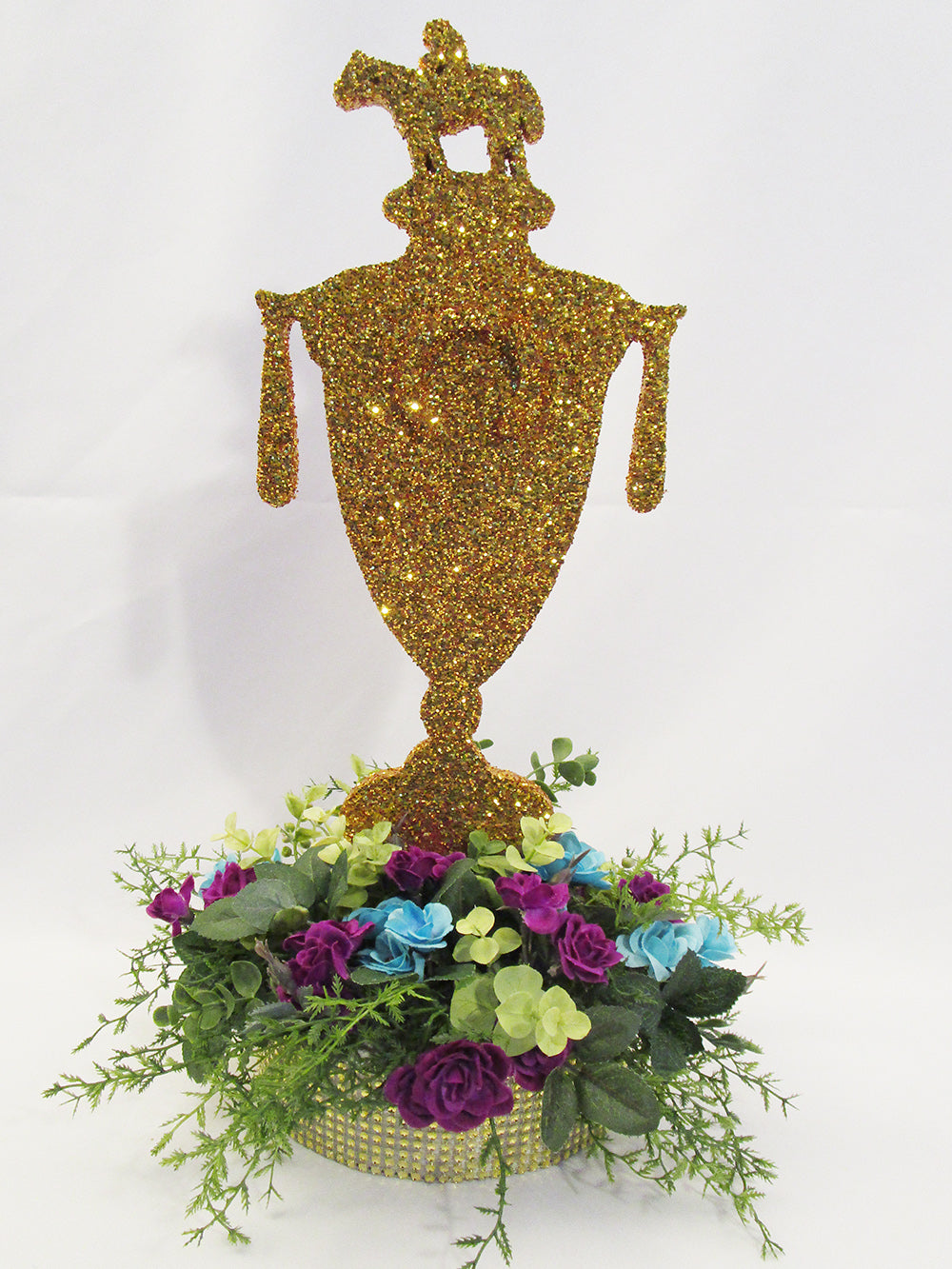 Kentucky Derby Trophy Silk Floral Centerpiece