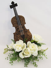 Load image into Gallery viewer, Silk Floral Violin Centerpiece - Designs by Ginny
