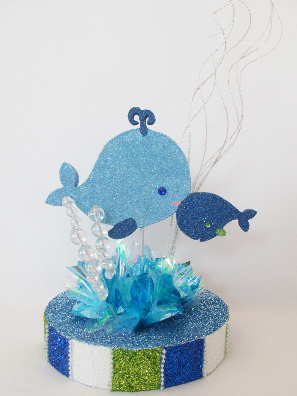 Blue Momma & Baby Whale Centerpiece
