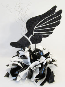 Winged track shoe centerpiece - Designs by Ginny
