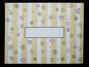 Stripes and Hearts Note-card - (clearance)