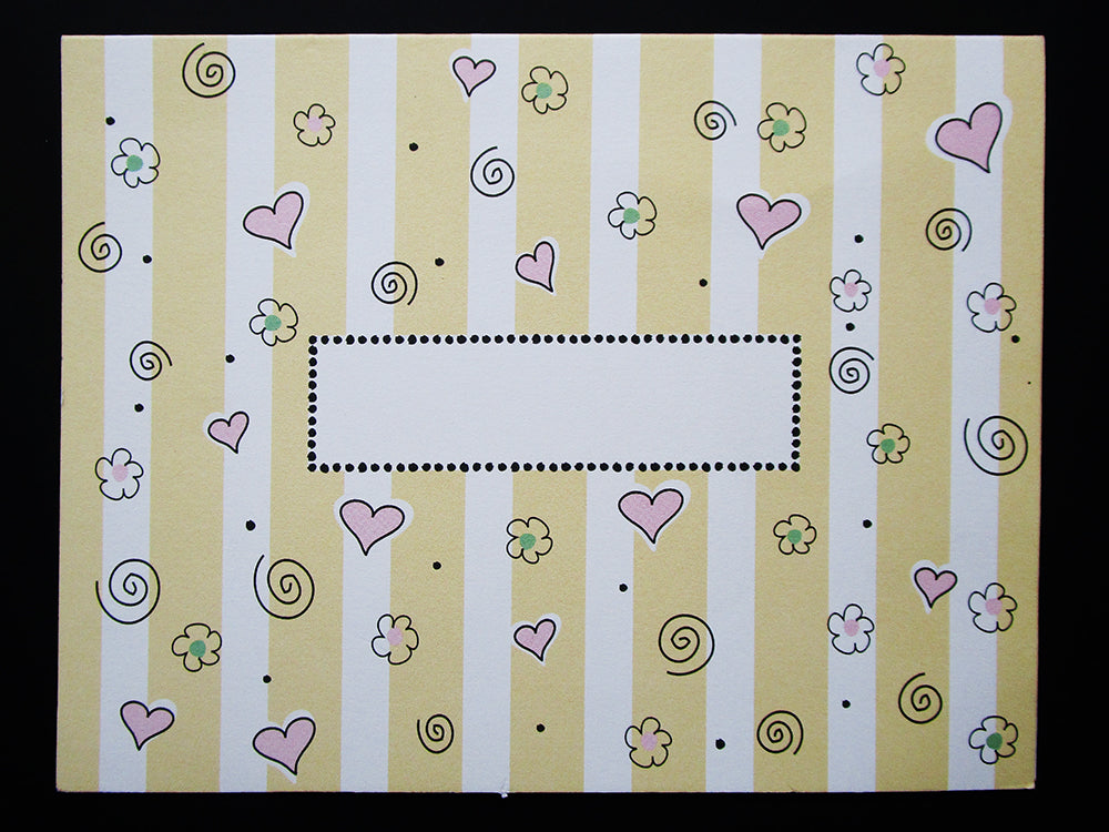 Stripes and Hearts Note-card - (clearance)