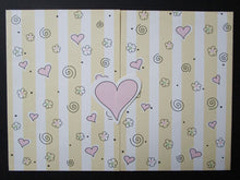 Load image into Gallery viewer, Yellow Stripes and Pink Hearts Announcements (clearance)
